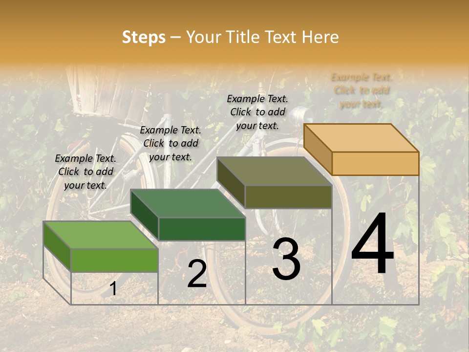 Old Bike In Vineyard In France PowerPoint Template