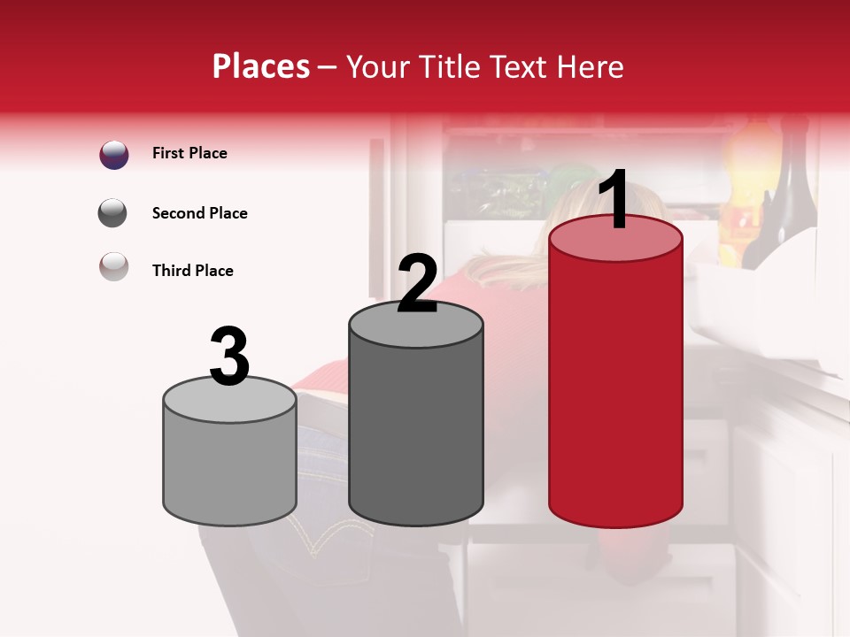 Home Life: Girl Looking For Something To Eat PowerPoint Template