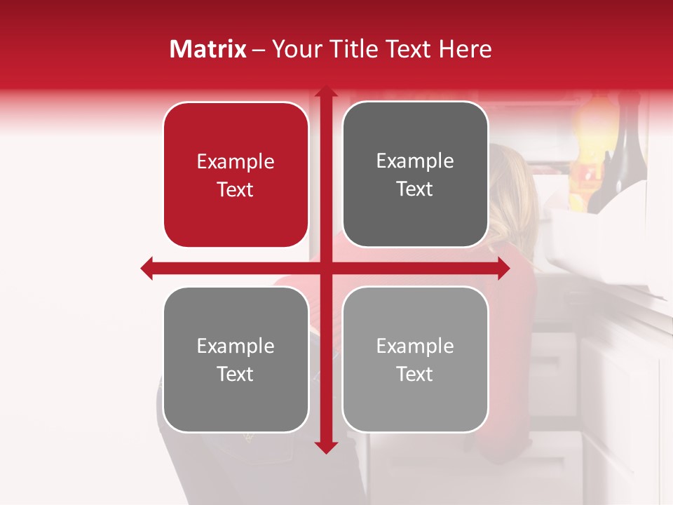 Home Life: Girl Looking For Something To Eat PowerPoint Template