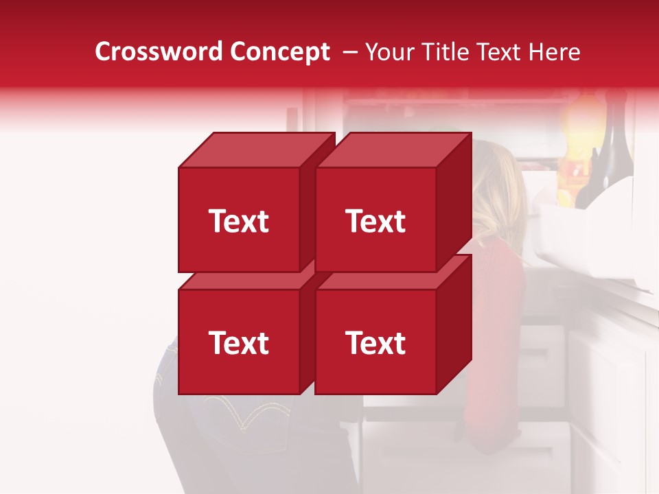 Home Life: Girl Looking For Something To Eat PowerPoint Template