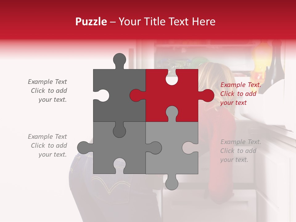 Home Life: Girl Looking For Something To Eat PowerPoint Template