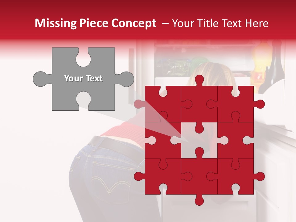 Home Life: Girl Looking For Something To Eat PowerPoint Template