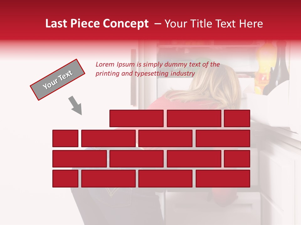 Home Life: Girl Looking For Something To Eat PowerPoint Template