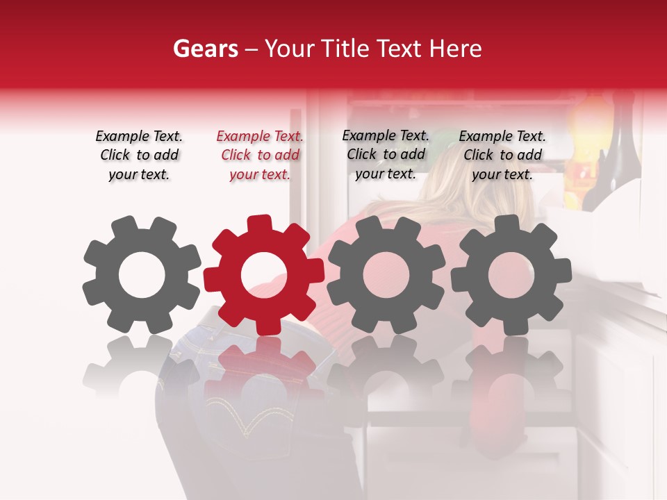 Home Life: Girl Looking For Something To Eat PowerPoint Template