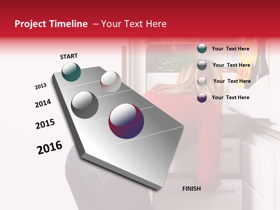 Home Life: Girl Looking For Something To Eat PowerPoint Template