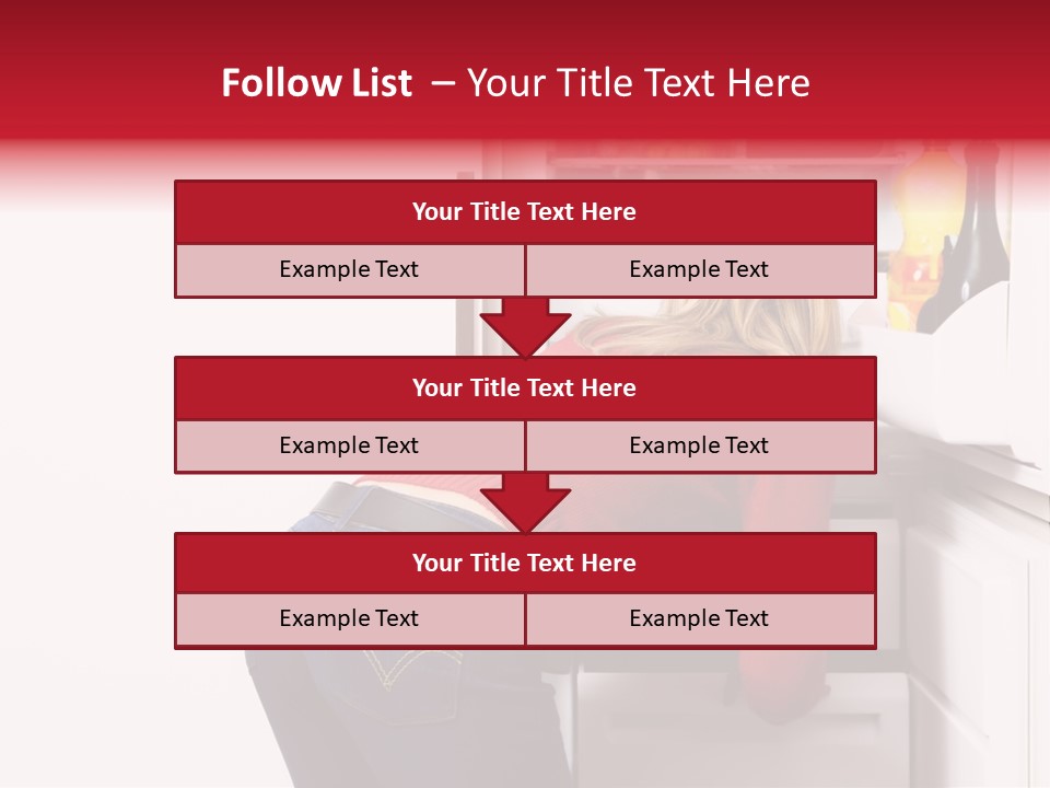 Home Life: Girl Looking For Something To Eat PowerPoint Template