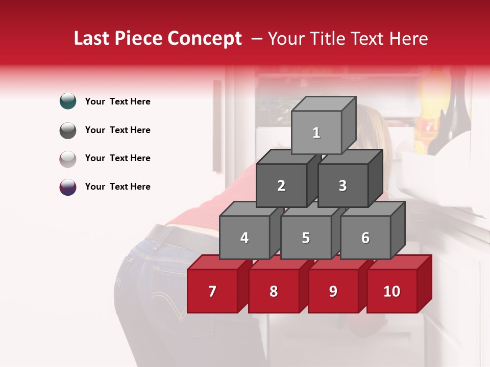 Home Life: Girl Looking For Something To Eat PowerPoint Template