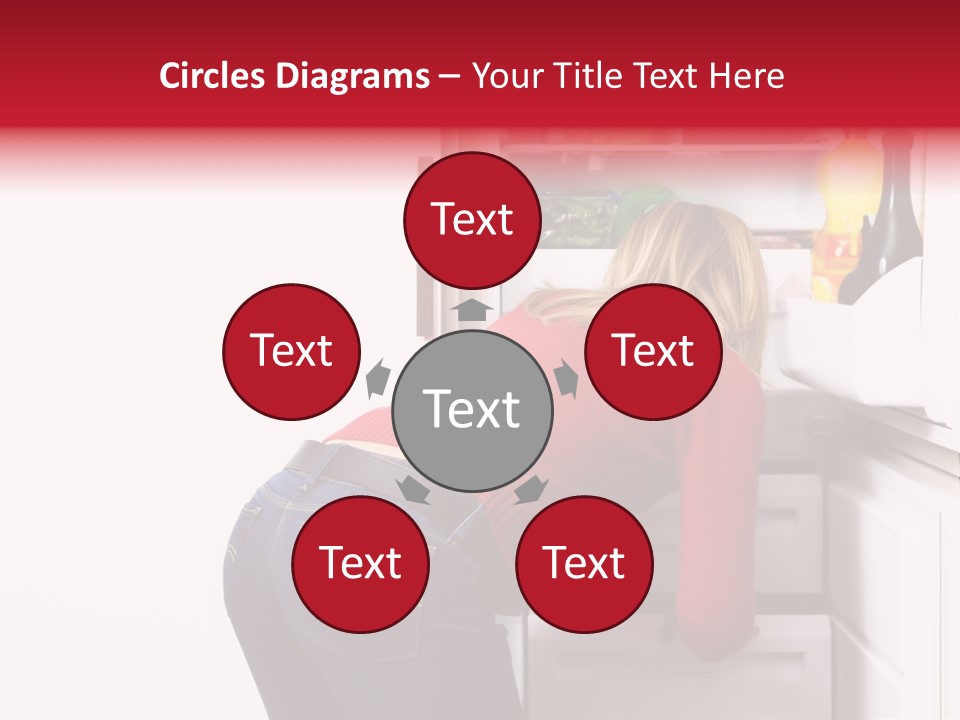 Home Life: Girl Looking For Something To Eat PowerPoint Template