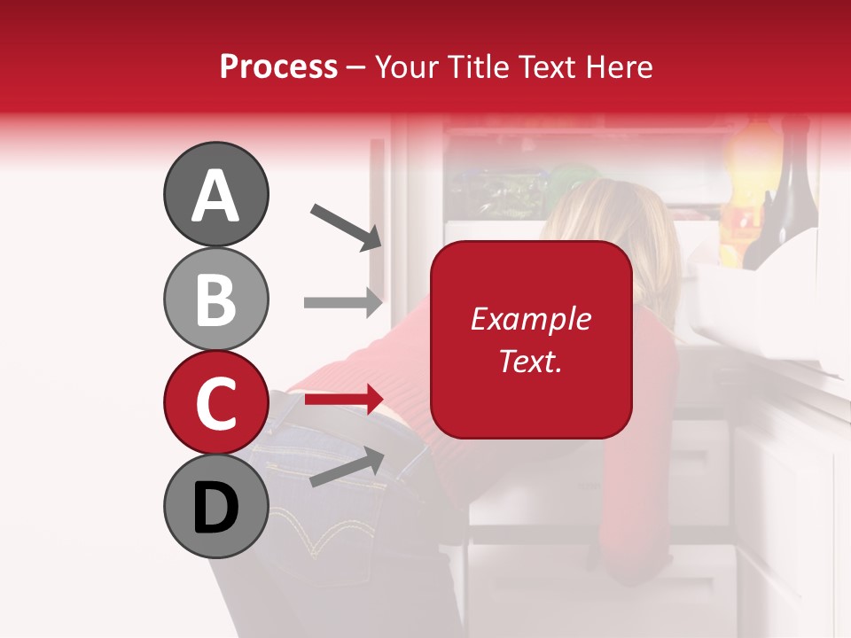 Home Life: Girl Looking For Something To Eat PowerPoint Template