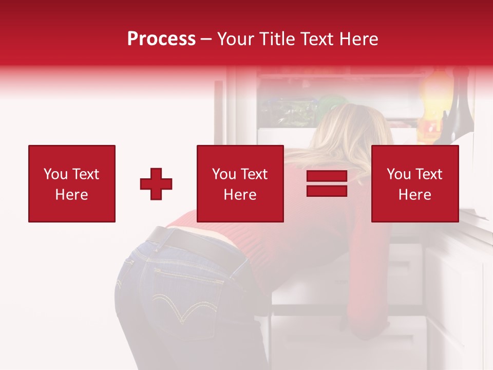 Home Life: Girl Looking For Something To Eat PowerPoint Template