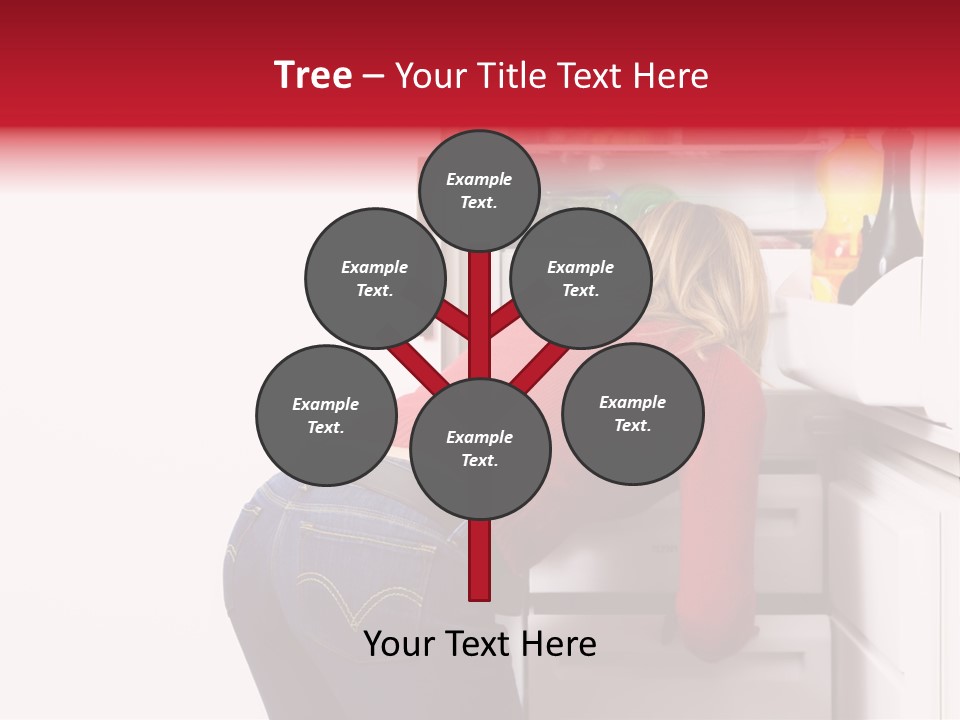 Home Life: Girl Looking For Something To Eat PowerPoint Template