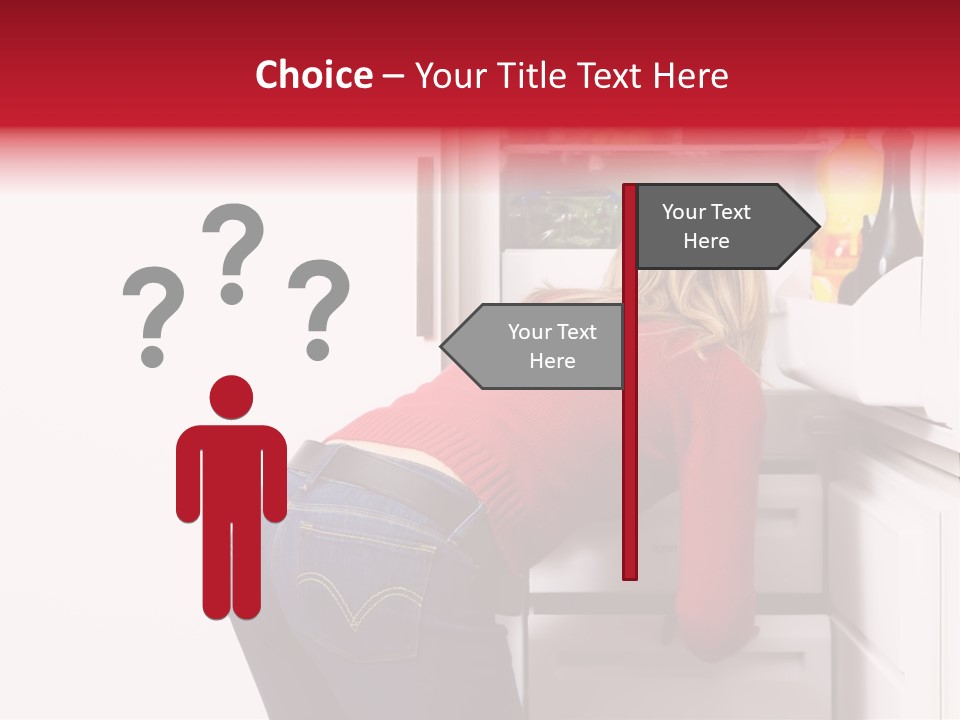 Home Life: Girl Looking For Something To Eat PowerPoint Template