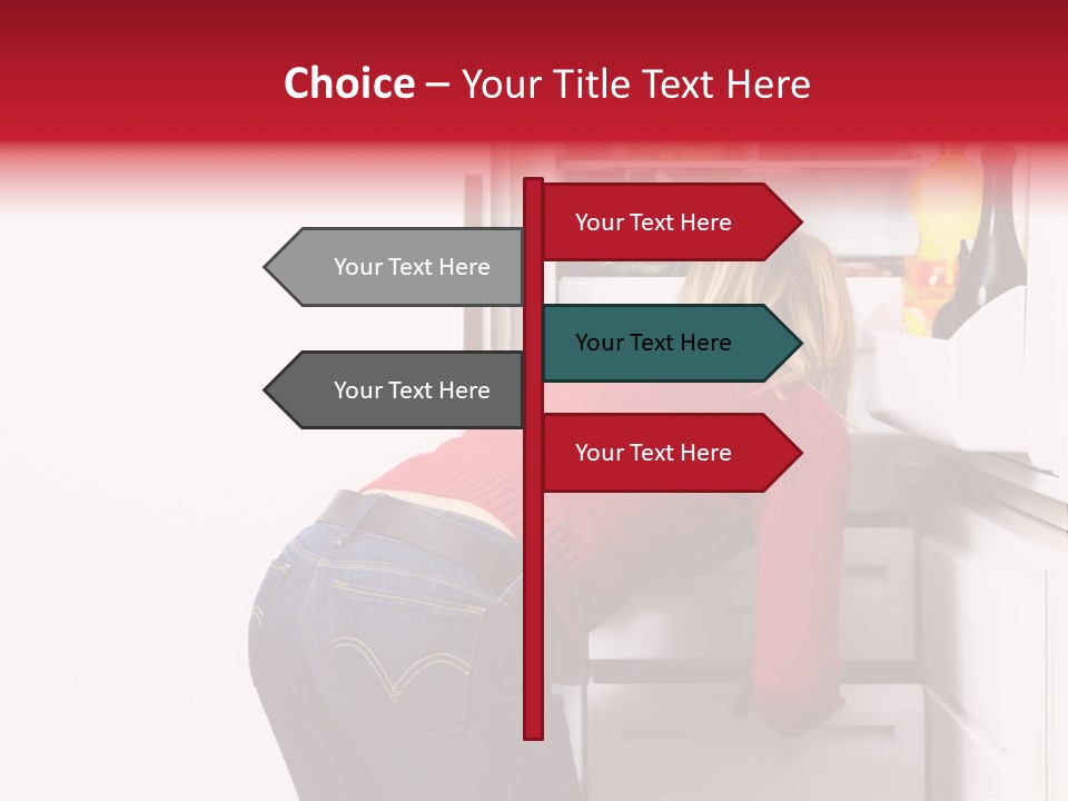 Home Life: Girl Looking For Something To Eat PowerPoint Template