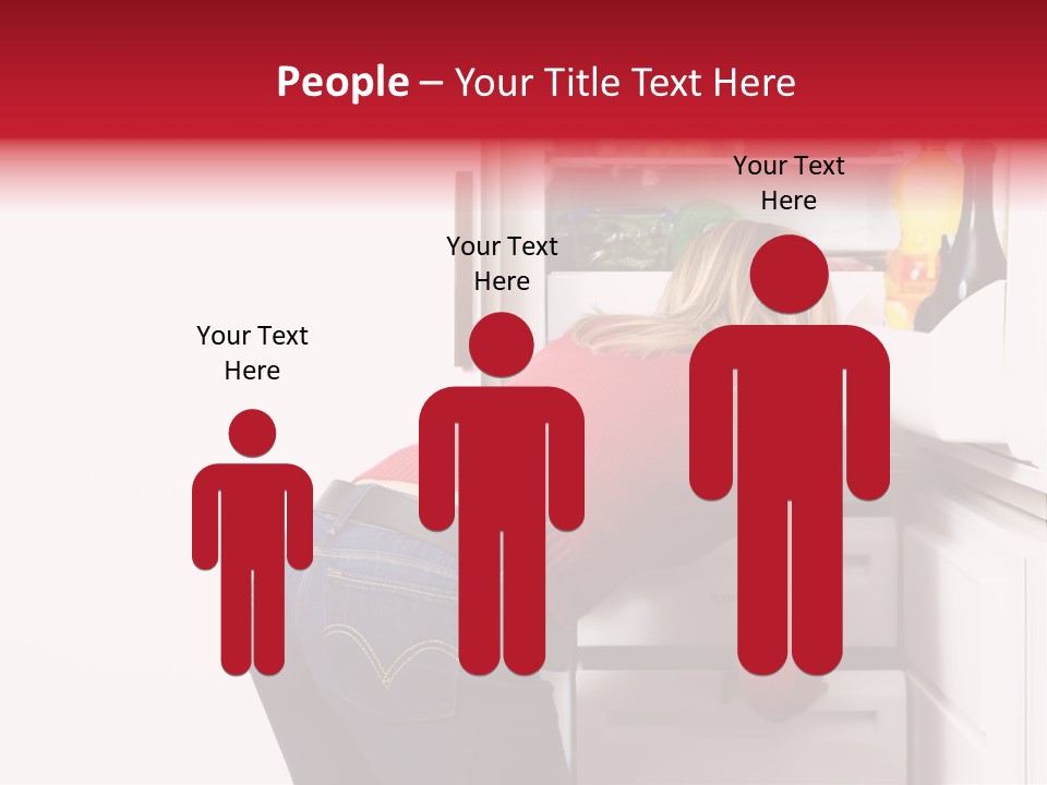 Home Life: Girl Looking For Something To Eat PowerPoint Template