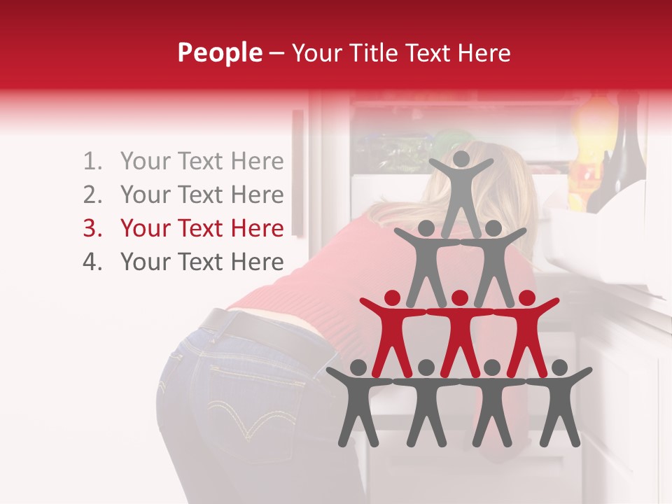 Home Life: Girl Looking For Something To Eat PowerPoint Template