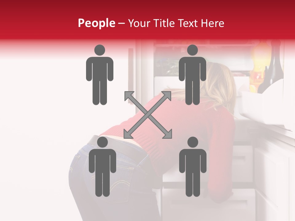 Home Life: Girl Looking For Something To Eat PowerPoint Template