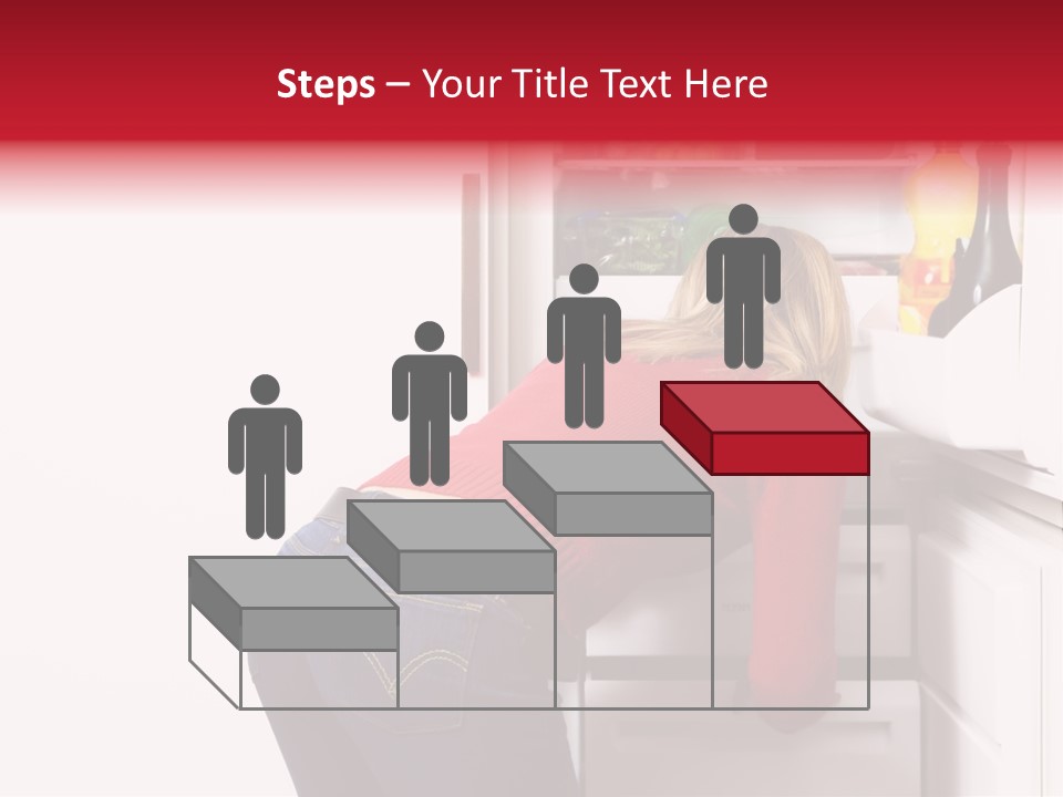 Home Life: Girl Looking For Something To Eat PowerPoint Template