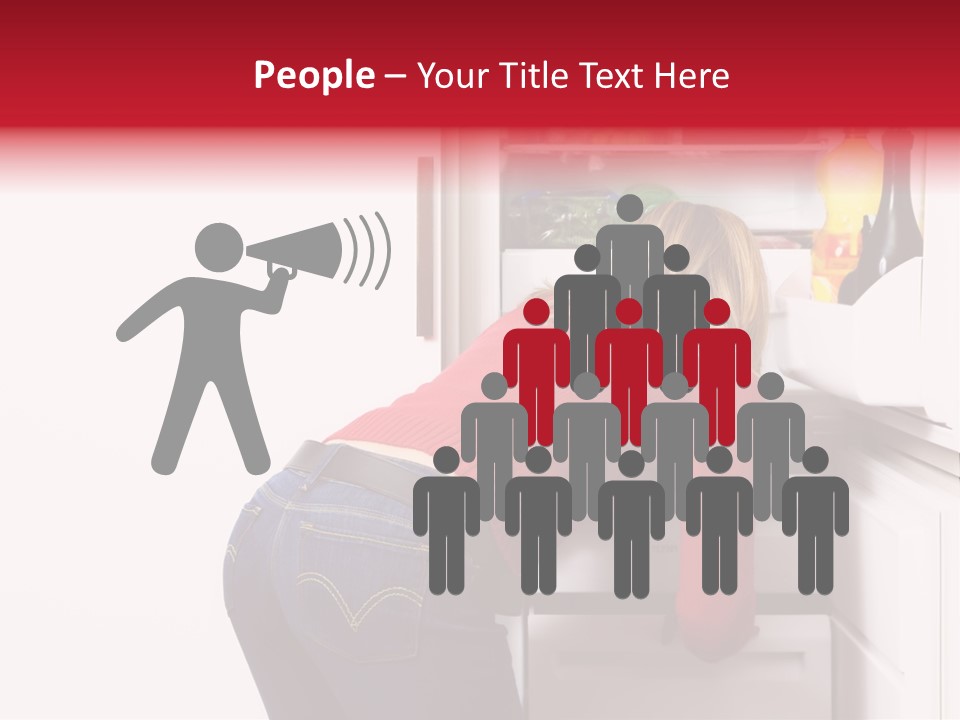 Home Life: Girl Looking For Something To Eat PowerPoint Template