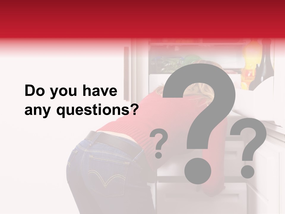 Home Life: Girl Looking For Something To Eat PowerPoint Template