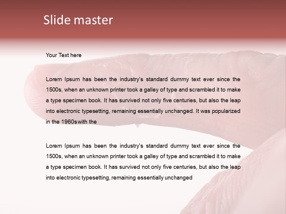 Closeup Of Eczema On Male Finger With Skin Peeling PowerPoint Template