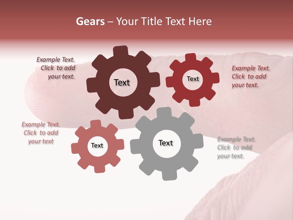 Closeup Of Eczema On Male Finger With Skin Peeling PowerPoint Template