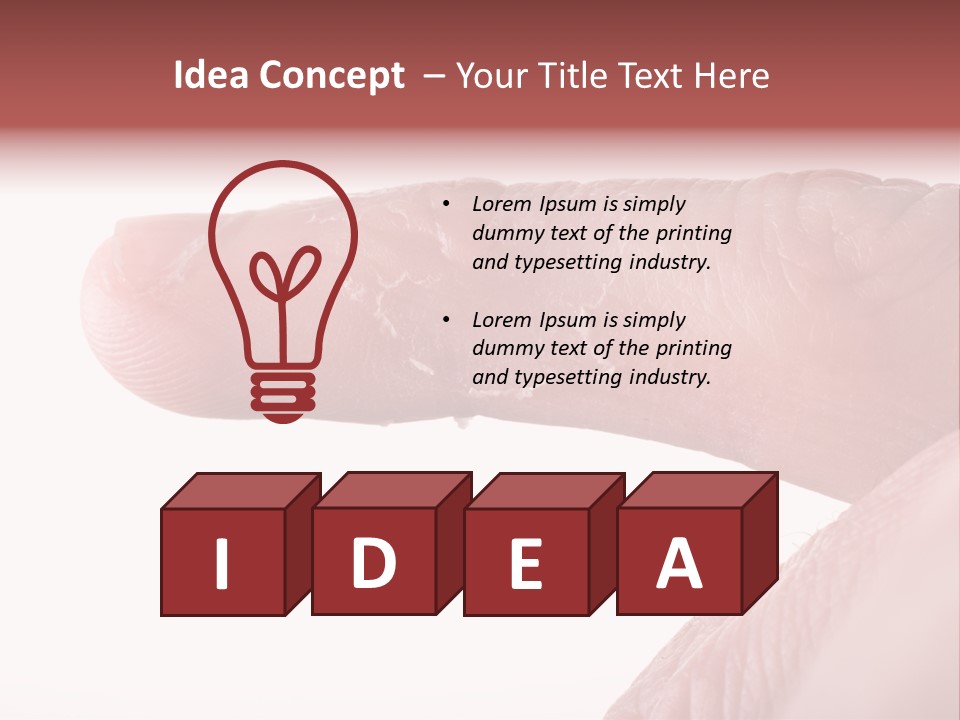 Closeup Of Eczema On Male Finger With Skin Peeling PowerPoint Template