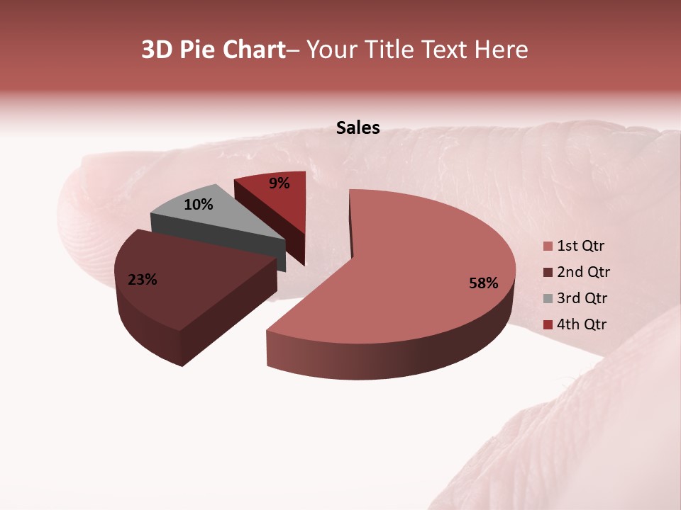 Closeup Of Eczema On Male Finger With Skin Peeling PowerPoint Template