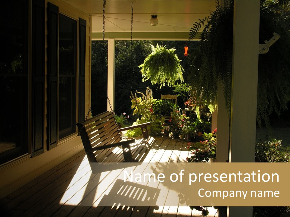 Front Porch Swing PowerPoint Template