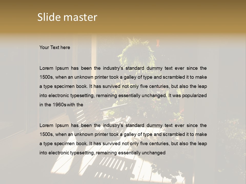 Front Porch Swing PowerPoint Template