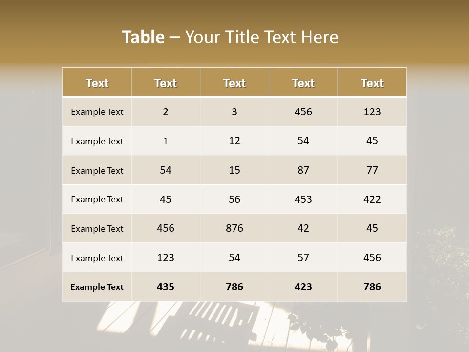 Front Porch Swing PowerPoint Template