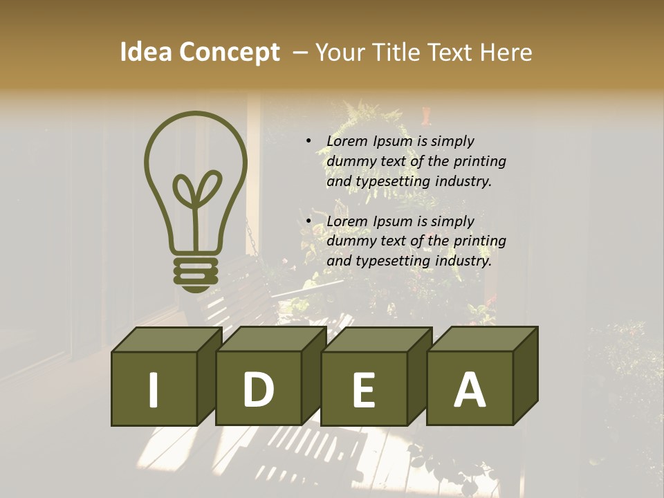 Front Porch Swing PowerPoint Template