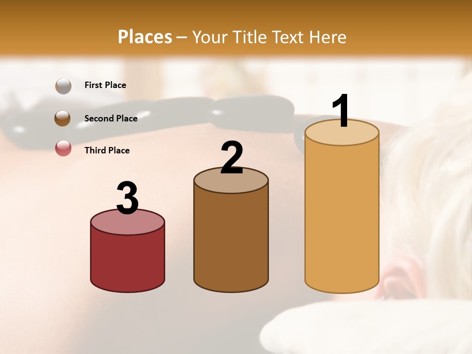 Woman Getting A Hot Stone Massage At A Day Spa PowerPoint Template