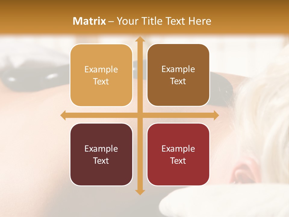 Woman Getting A Hot Stone Massage At A Day Spa PowerPoint Template