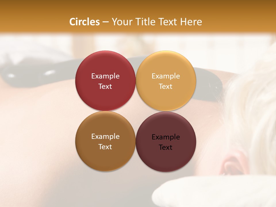 Woman Getting A Hot Stone Massage At A Day Spa PowerPoint Template