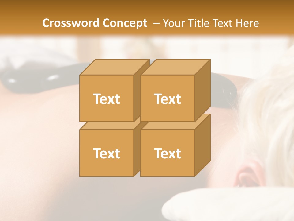 Woman Getting A Hot Stone Massage At A Day Spa PowerPoint Template