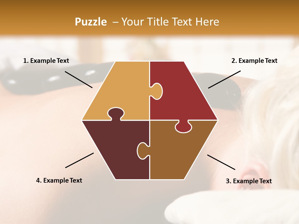 Woman Getting A Hot Stone Massage At A Day Spa PowerPoint Template