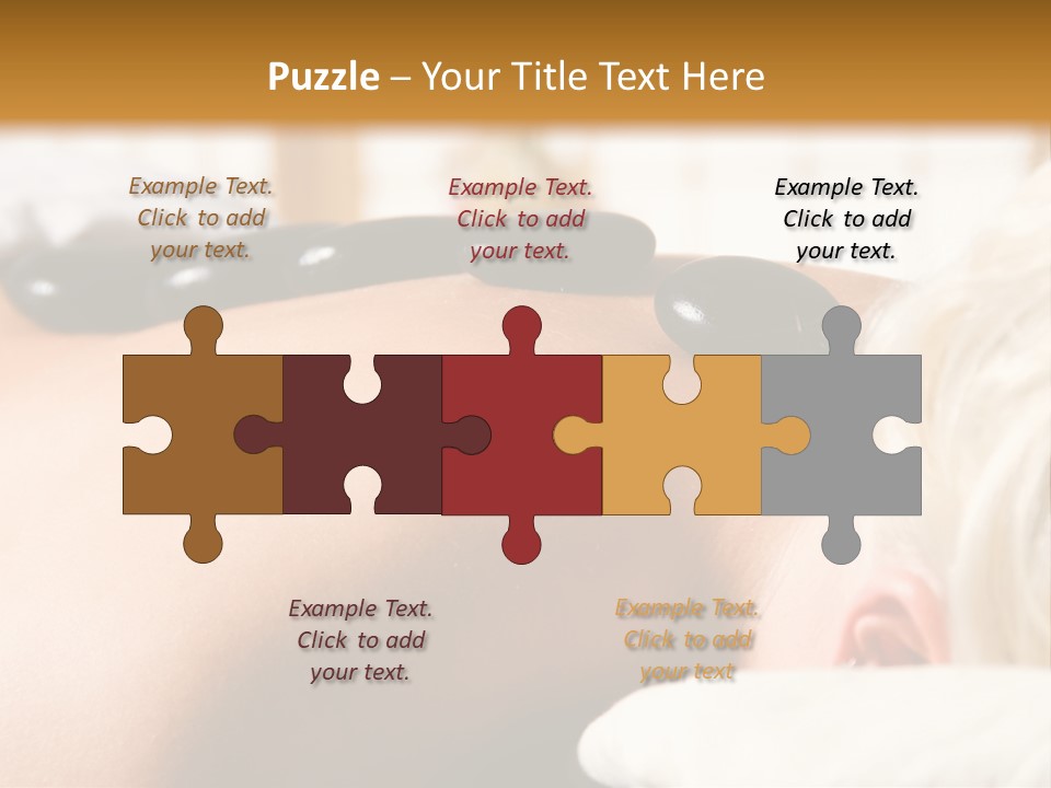 Woman Getting A Hot Stone Massage At A Day Spa PowerPoint Template