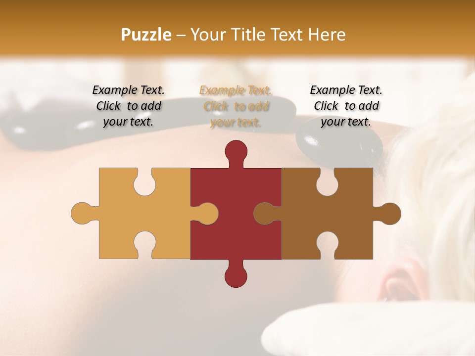 Woman Getting A Hot Stone Massage At A Day Spa PowerPoint Template