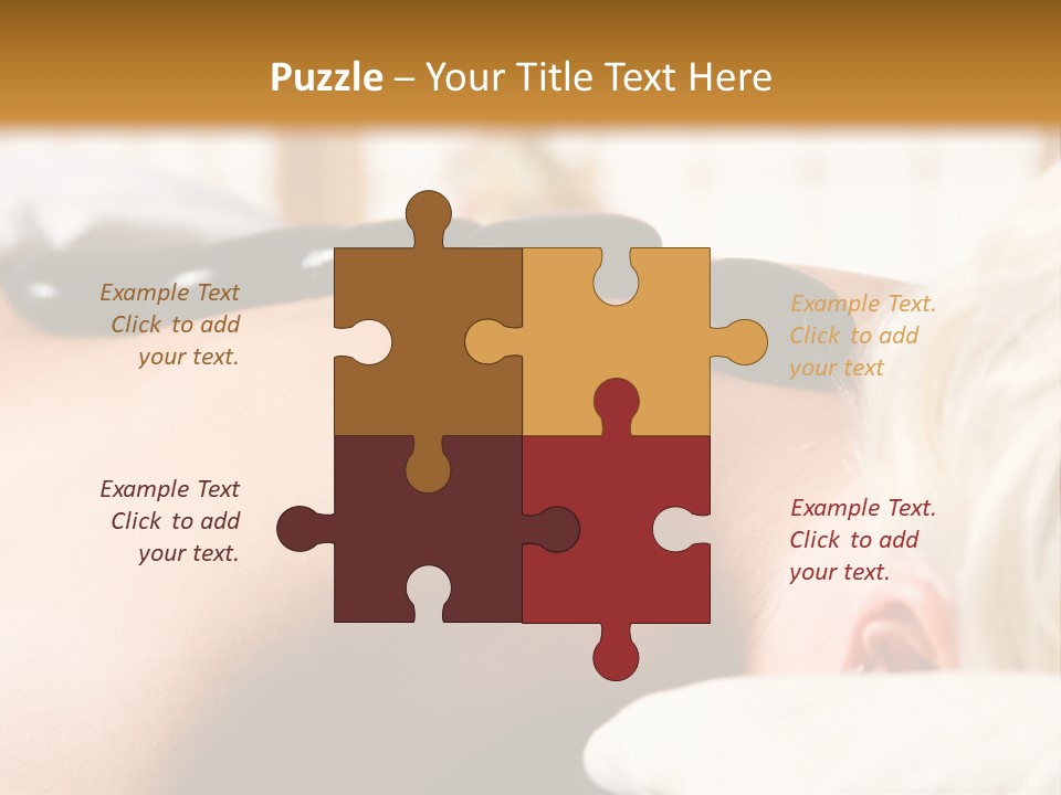 Woman Getting A Hot Stone Massage At A Day Spa PowerPoint Template