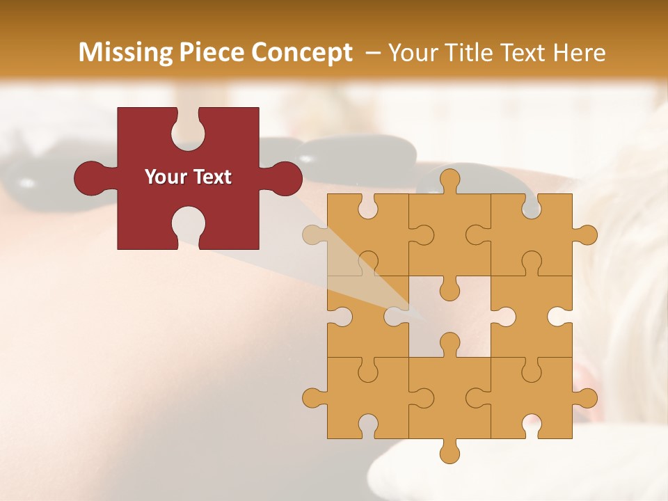 Woman Getting A Hot Stone Massage At A Day Spa PowerPoint Template