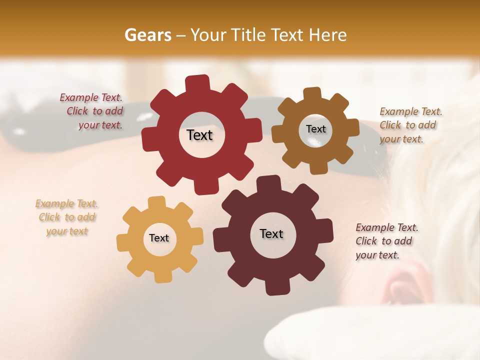 Woman Getting A Hot Stone Massage At A Day Spa PowerPoint Template