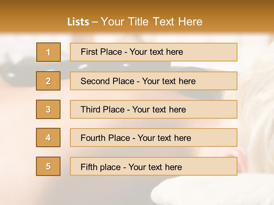 Woman Getting A Hot Stone Massage At A Day Spa PowerPoint Template