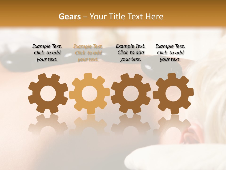 Woman Getting A Hot Stone Massage At A Day Spa PowerPoint Template