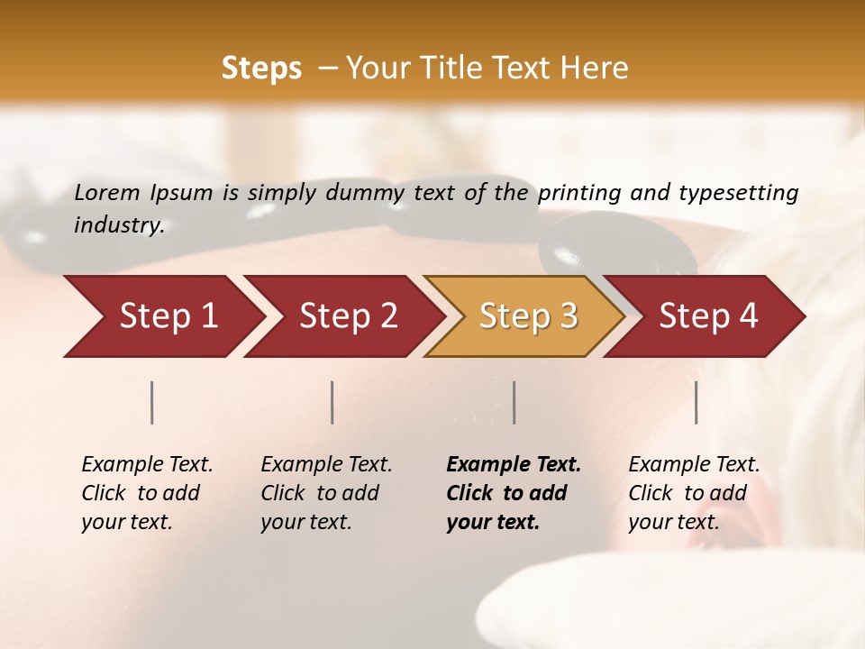 Woman Getting A Hot Stone Massage At A Day Spa PowerPoint Template