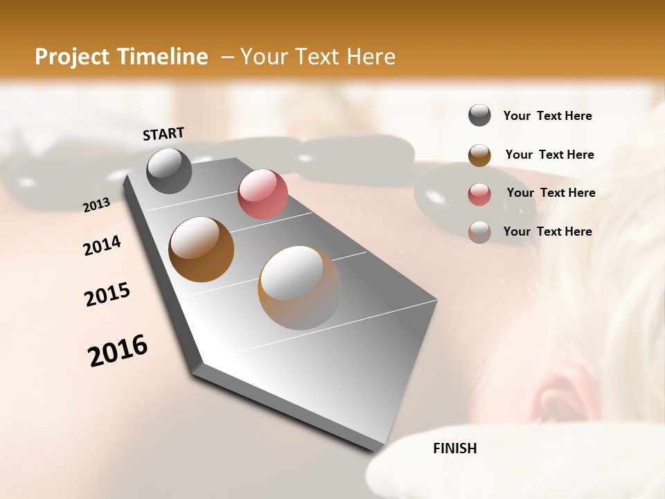Woman Getting A Hot Stone Massage At A Day Spa PowerPoint Template