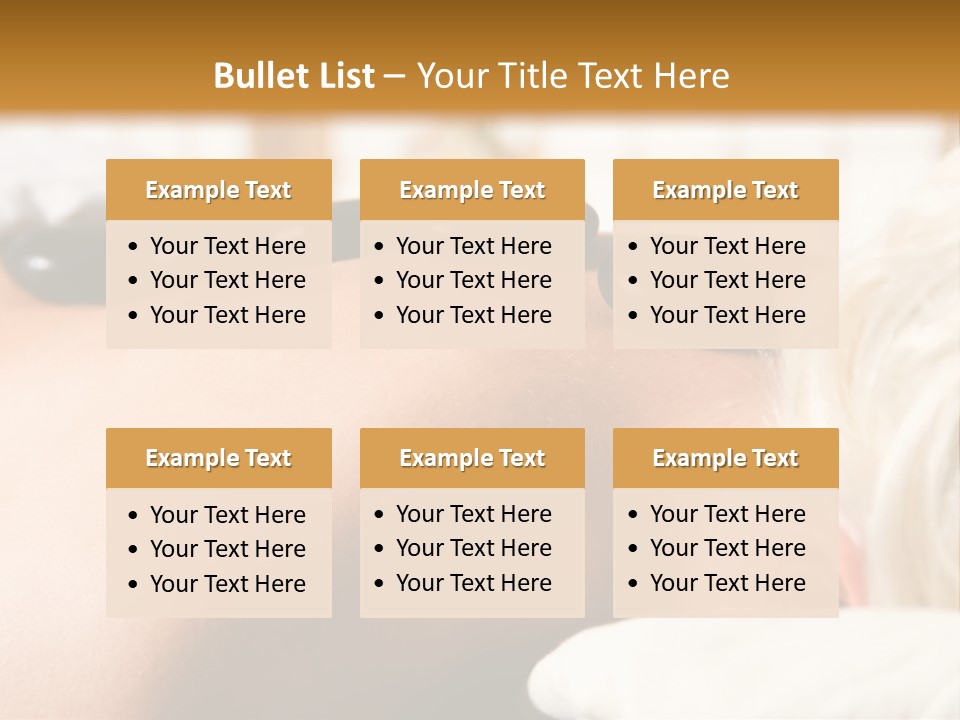 Woman Getting A Hot Stone Massage At A Day Spa PowerPoint Template