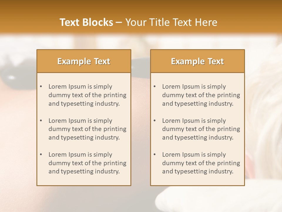 Woman Getting A Hot Stone Massage At A Day Spa PowerPoint Template