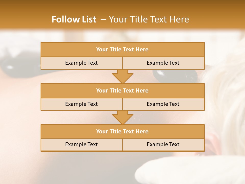 Woman Getting A Hot Stone Massage At A Day Spa PowerPoint Template