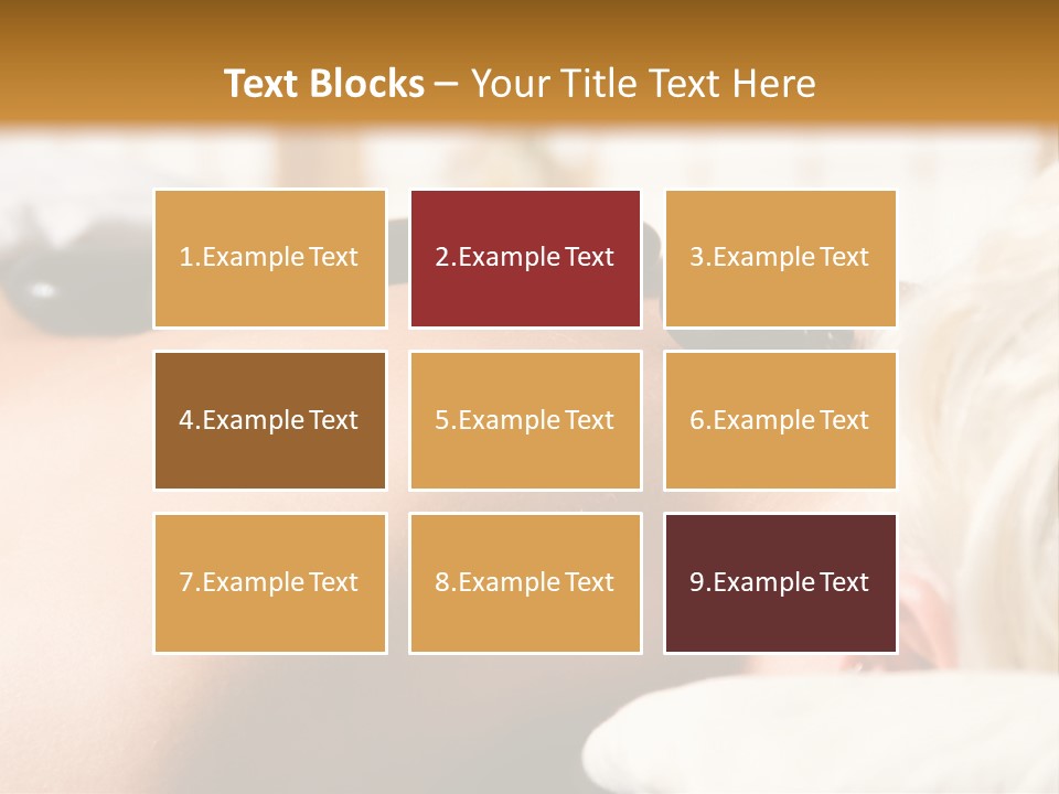 Woman Getting A Hot Stone Massage At A Day Spa PowerPoint Template