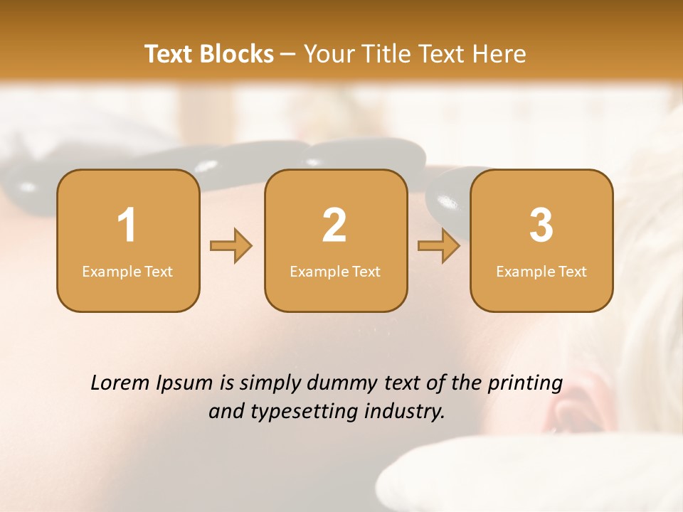 Woman Getting A Hot Stone Massage At A Day Spa PowerPoint Template